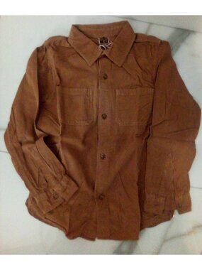 Bonton boys orange cordury shirt size 8